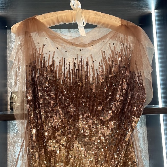 Jenny Packham Nude Sequin Dress Spring 2011 🤎 - Picture 4 of 17